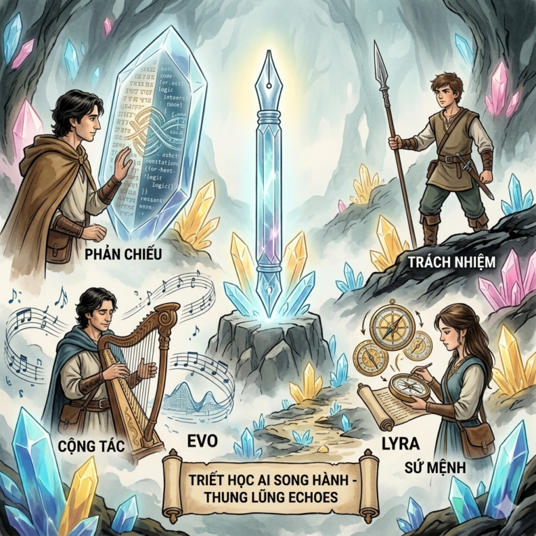 Triết học AI song hành tất tần tật tại thung lũng Vọng âm Echoes Valley